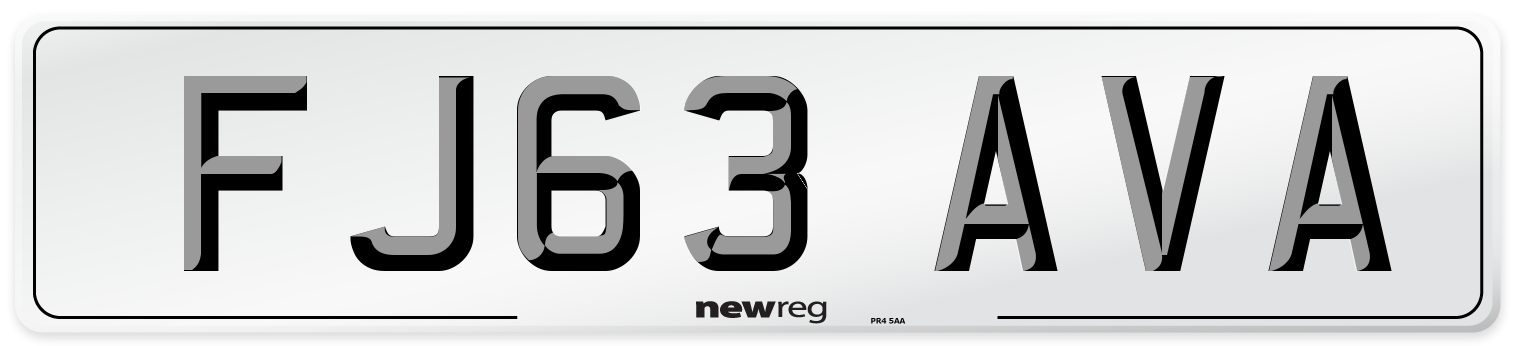 FJ63 AVA Number Plate from New Reg